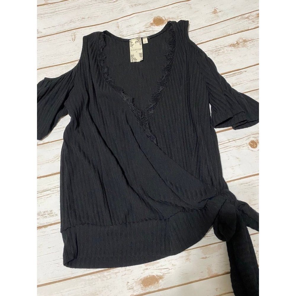 BLU PEPPER COLD SHOULDER BLOUSE MEDIUM